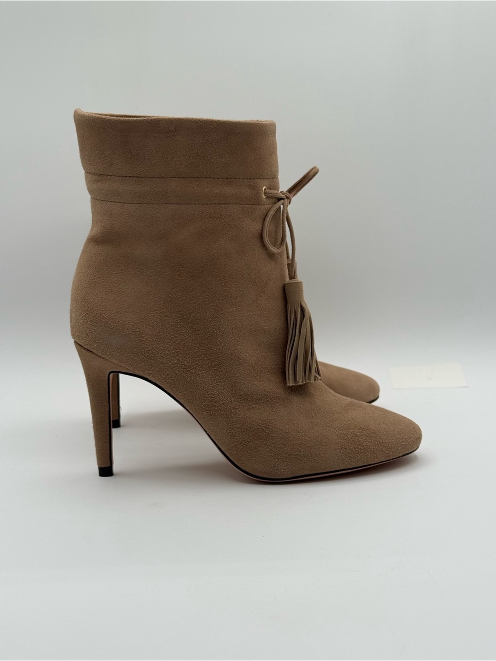 Kate Spade New York Dillane Suede Tassel Ankle Boots Pointed Toe Stiletto Heel - Picture 4 of 16